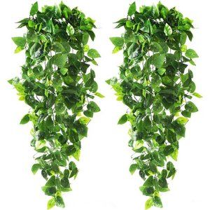 2pcs Artificial Hanging Plants 3.6ft Fake Ivy Vine Fake Ivy Leaves for Wedding